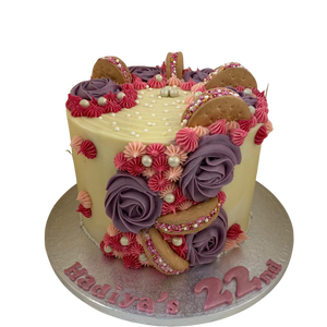 BISCUIT SWIRLS - BUTTERCREAM ROSE CAKE