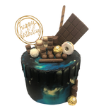SOMETHING BLUE BLACK DRIP CAKE