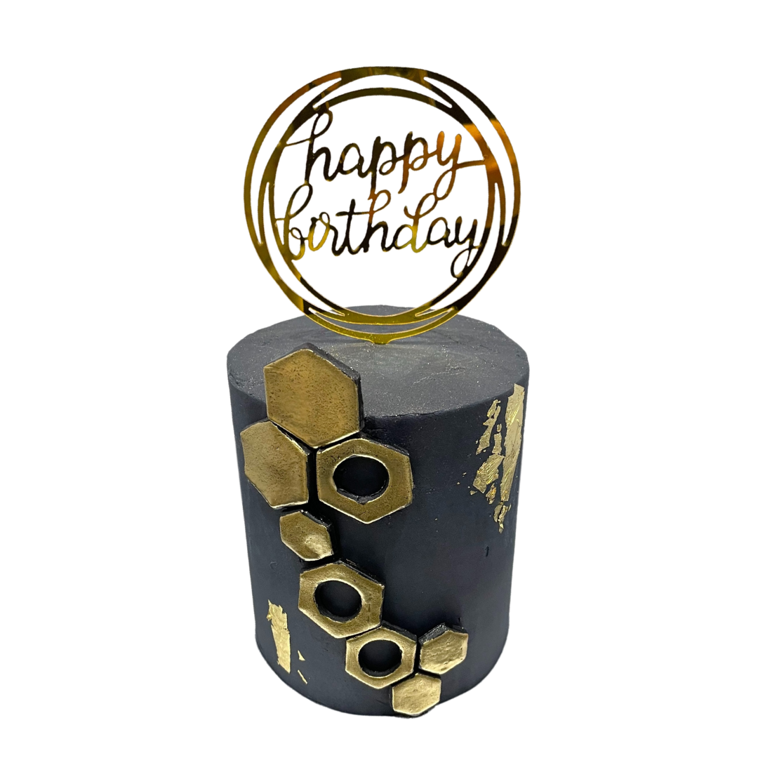 ARTY GOLDHEX BIRTHDAY CAKE