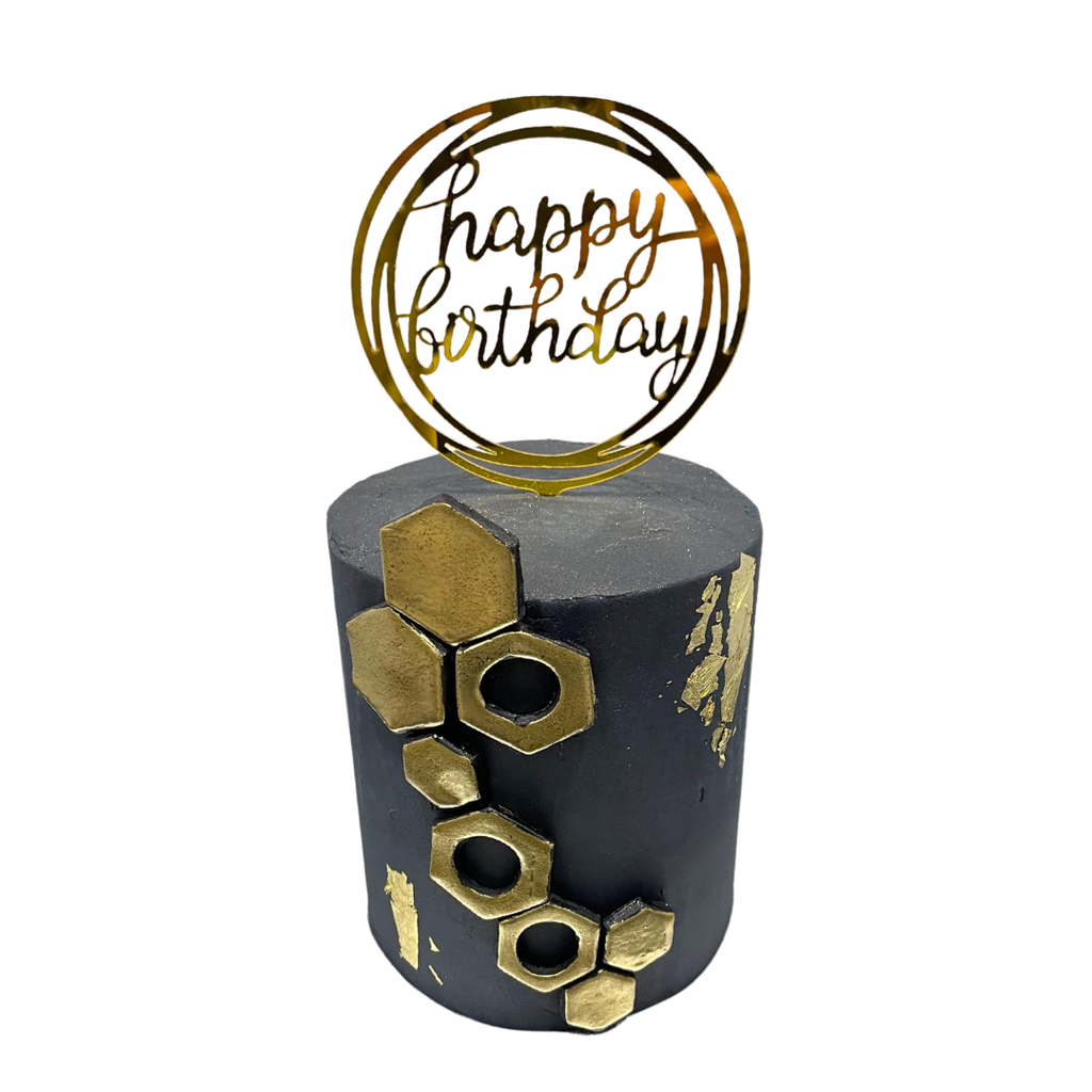ARTY GOLDHEX BIRTHDAY CAKE