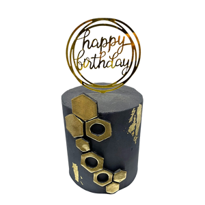 ARTY GOLDHEX BIRTHDAY CAKE