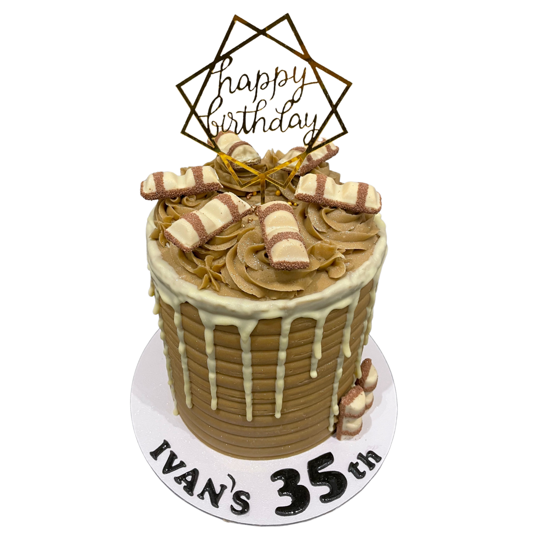 BUENO WHITE CHOC DRIP CAKE