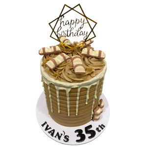 BUENO WHITE CHOC DRIP CAKE