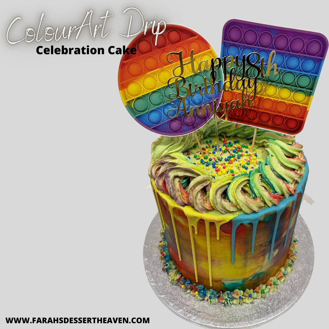 COLOUR ART DRIP OCCASION CAKE