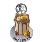 PURPLE DRIP MACAROON CAKE
