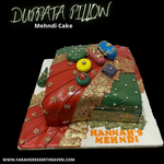 DUPPATA PILLOW MEHNDI CAKE