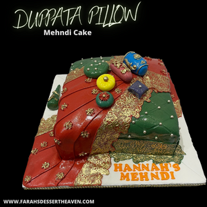 DUPPATA PILLOW MEHNDI CAKE