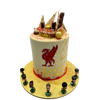 RED TEAM FOOTBALL THEME CAKE