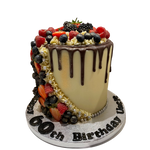 FRESH FRUIT BERRIES CHOC DRIP CAKE