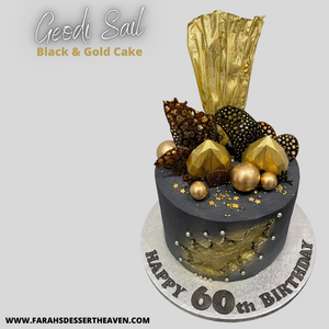 GEODE SAIL BLACK AND GOLD CAKE