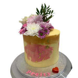 GOLD ART - FLOWER CAKE