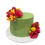 GOLD FAULT LINE CELEBRATION CAKE