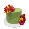 GOLD FAULT LINE CELEBRATION CAKE