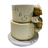 GOLD LEAF FLORAL OCCASION CAKE