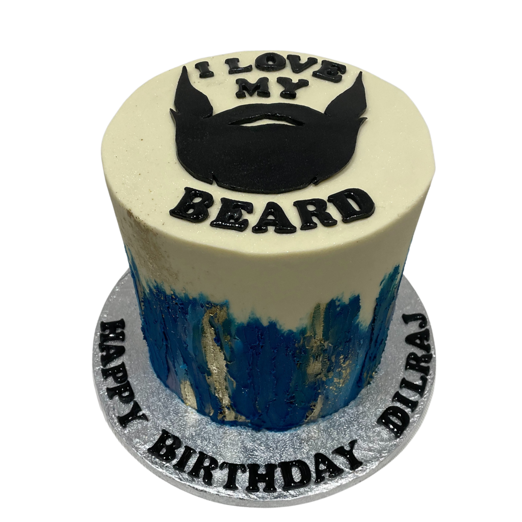 I LOVE MY BEARD BLUE & GOLD