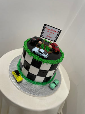 RACE TRACK THEME CAKE