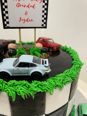 RACE TRACK THEME CAKE