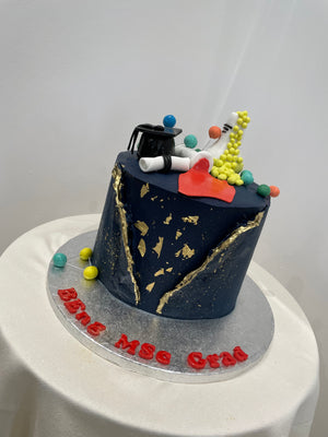 SCIENCE GRADUATION CAKE