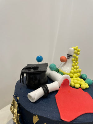 SCIENCE GRADUATION CAKE