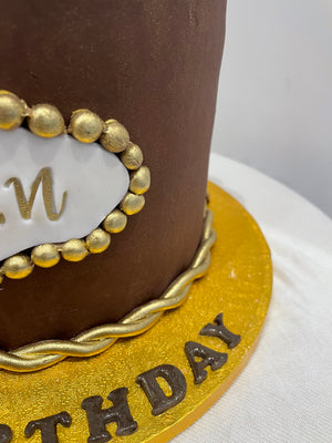 Gold Dripping Louis Vuitton Cake