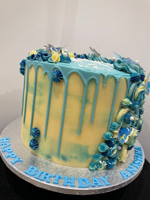 BUTTERLY FLORAL DRIP OCCASION CAKE