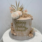 GOLD FLAMINGO CELEBERATION CAKE