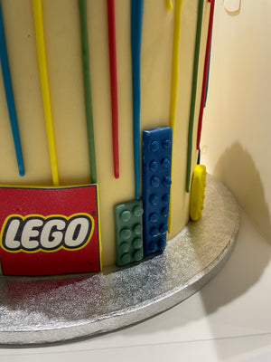 LEGO THEMED MULTI-DRIP CAKE