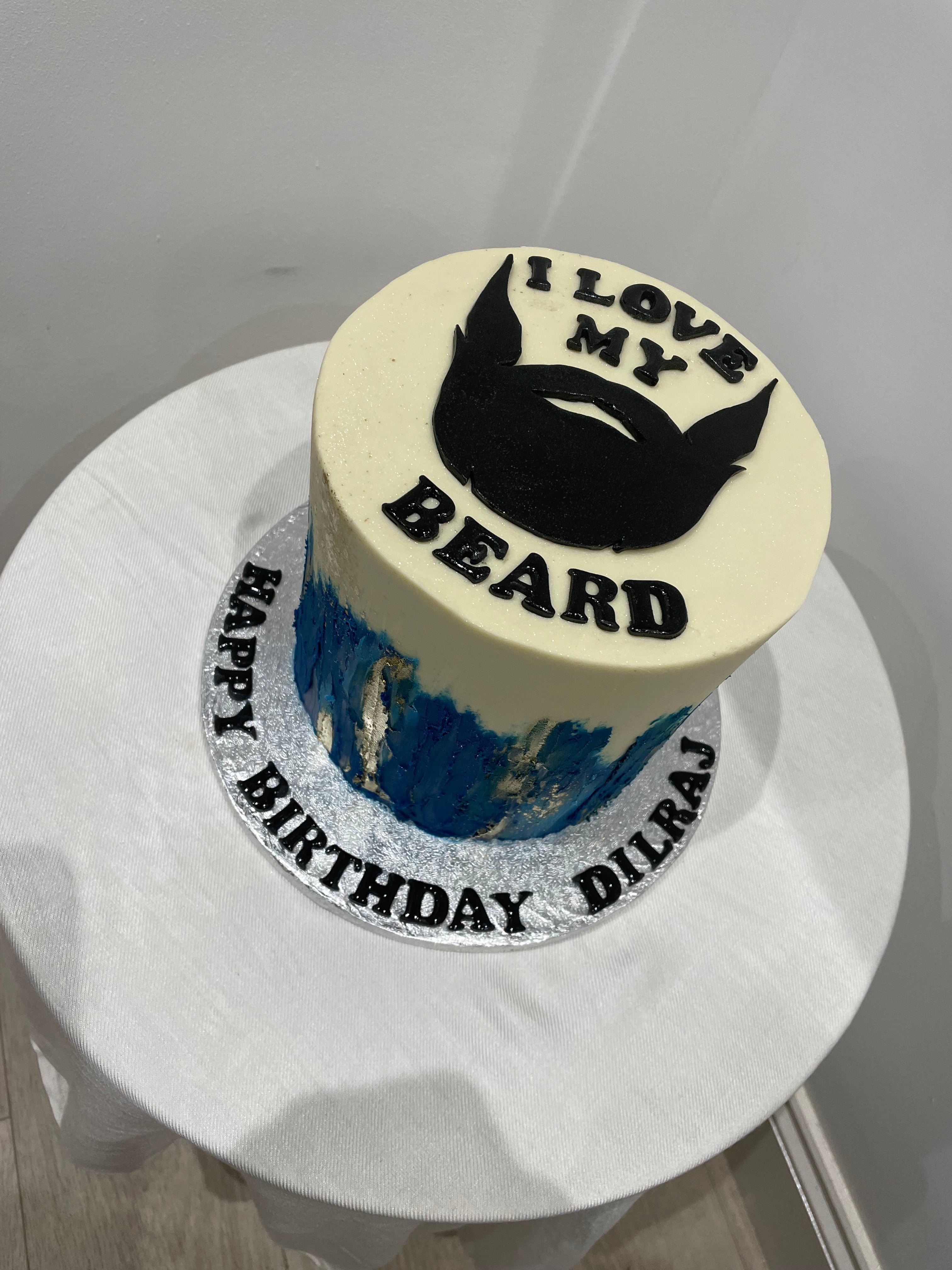 I LOVE MY BEARD BLUE & GOLD