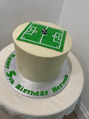 FOOTBALL PITCH THEME CAKE