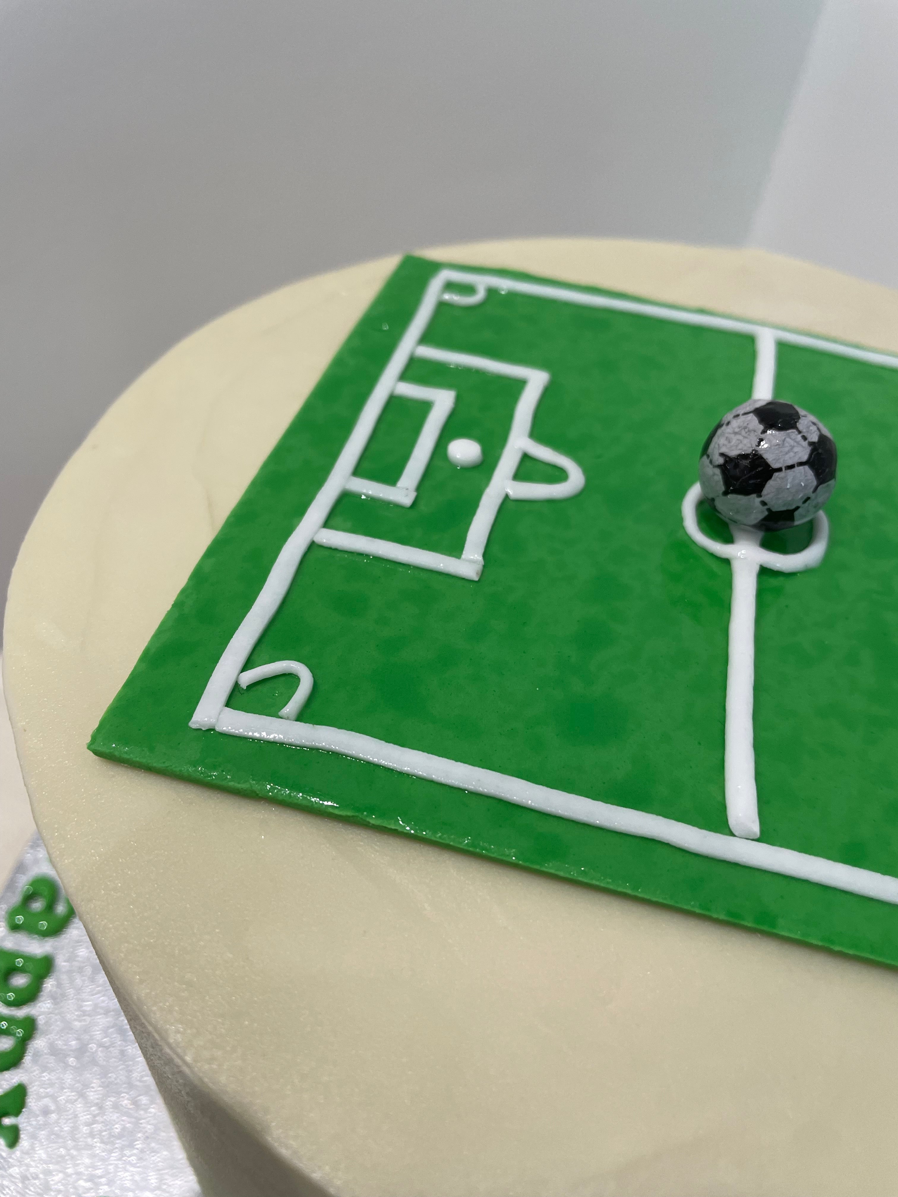 FOOTBALL PITCH THEME CAKE