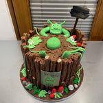 SWAMP MONSTER CAKE