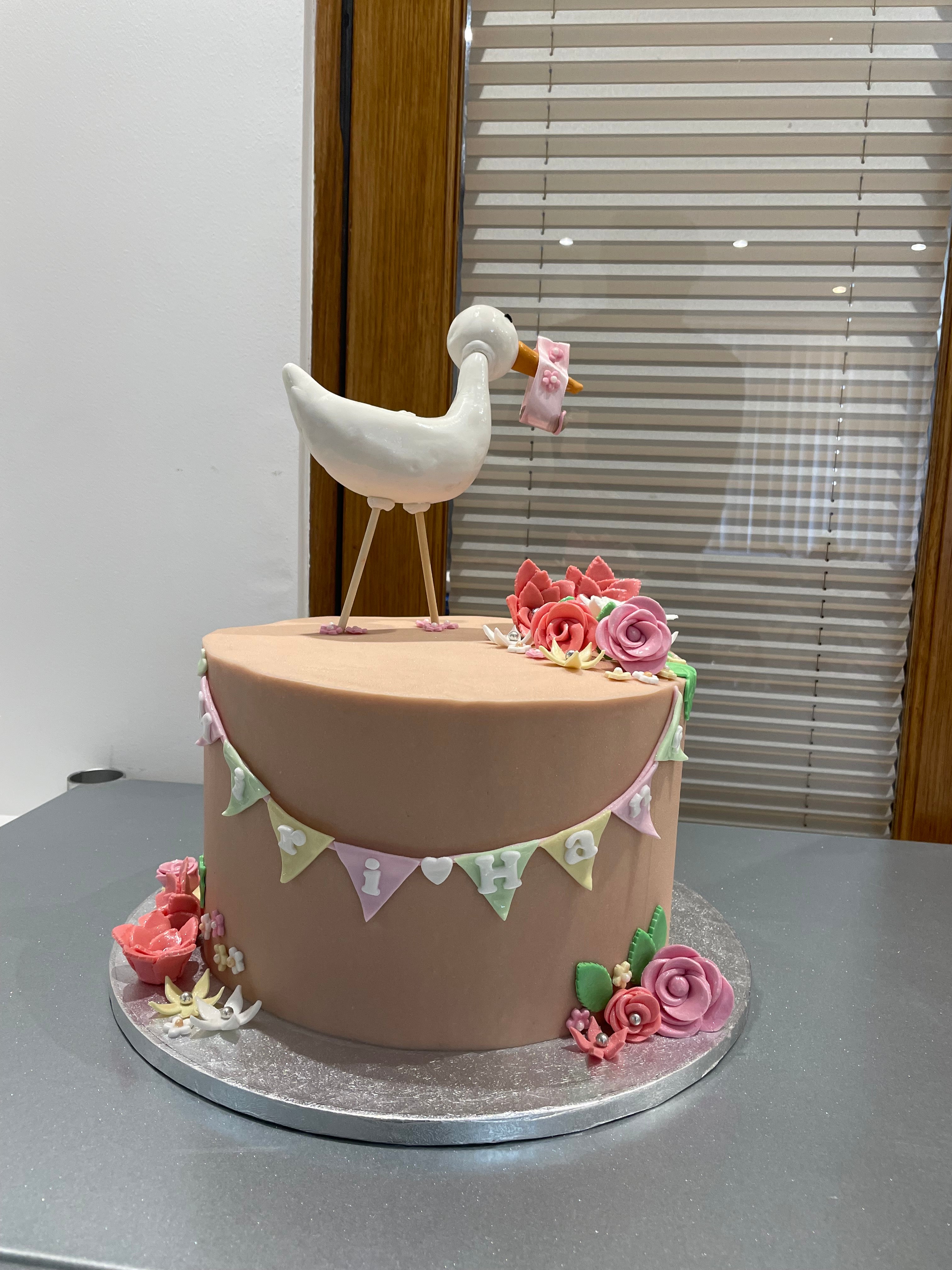 BABY & STORK CELEBRATION CAKE
