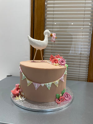 BABY & STORK CELEBRATION CAKE
