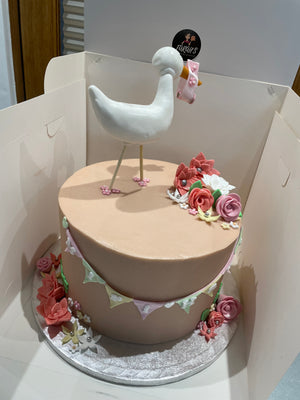 BABY & STORK CELEBRATION CAKE