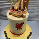 RED TEAM FOOTBALL THEME CAKE