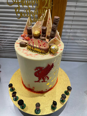 RED TEAM FOOTBALL THEME CAKE
