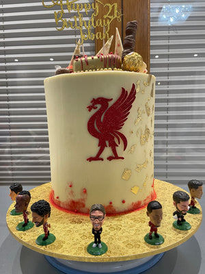 RED TEAM FOOTBALL THEME CAKE