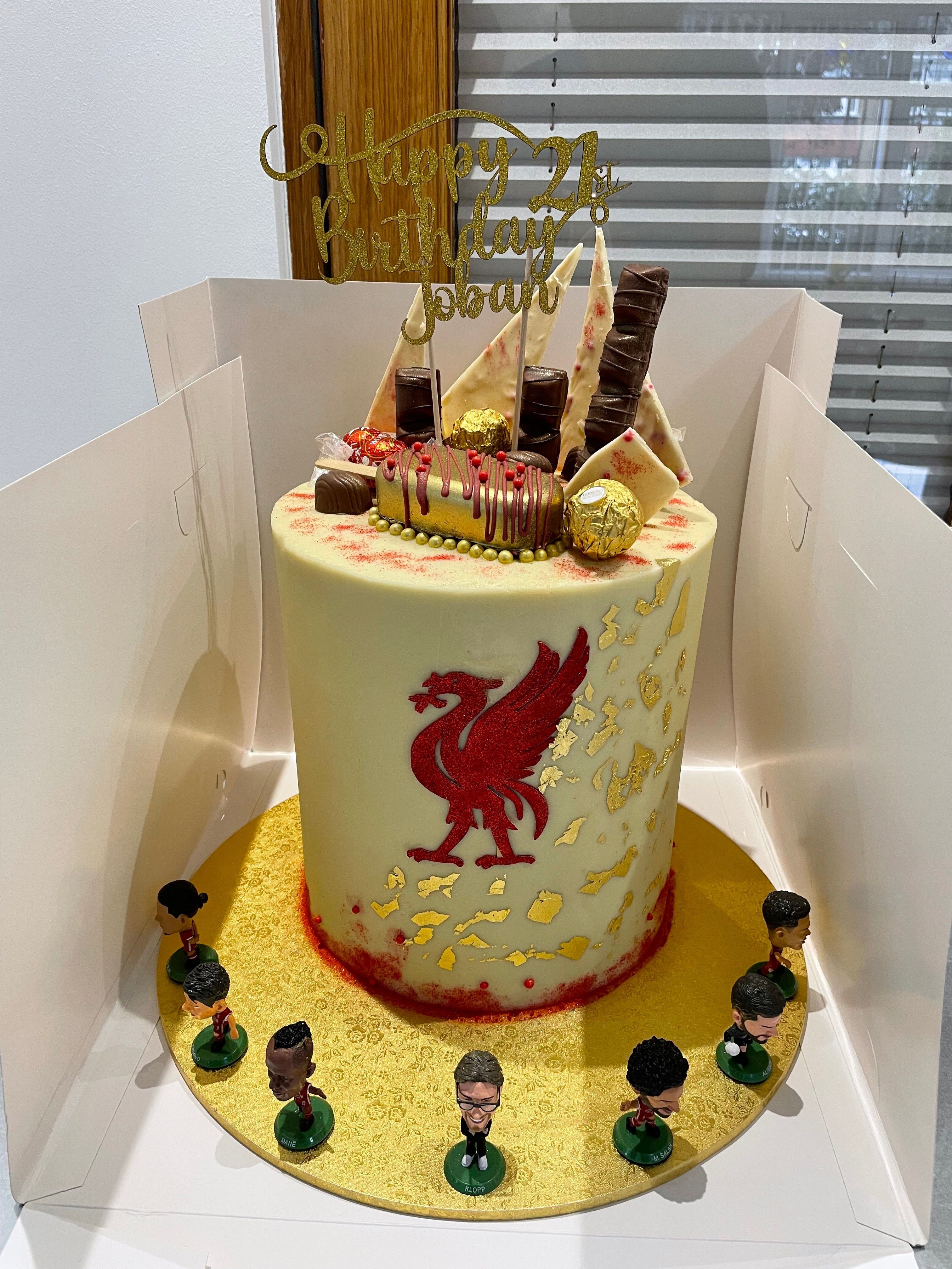 RED TEAM FOOTBALL THEME CAKE