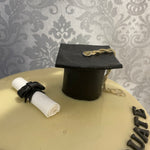 GRADUATION HAT & DEGREE SCROLL CELEBRATION CAKE