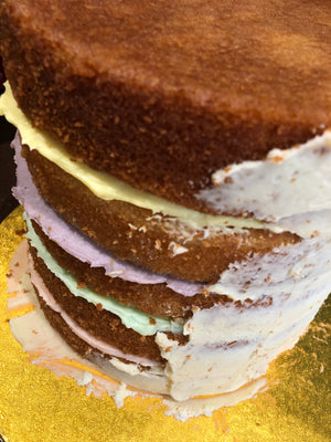 PASTEL GROOVE GOLD LEAF CAKE