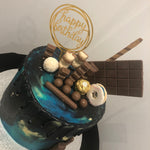 SOMETHING BLUE BLACK DRIP CAKE