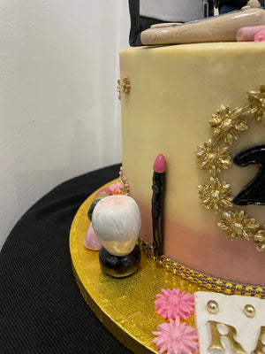 MAKEUP THEME BIRTHDAY CAKE