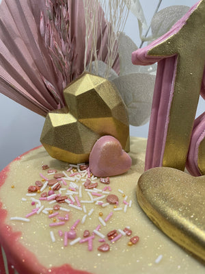 PINK SAIL & FLOWER CAKE