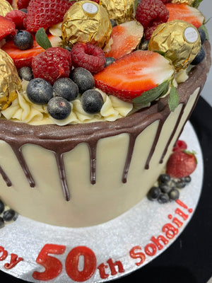 FRUIT CHOCOLATE DRIP CAKE