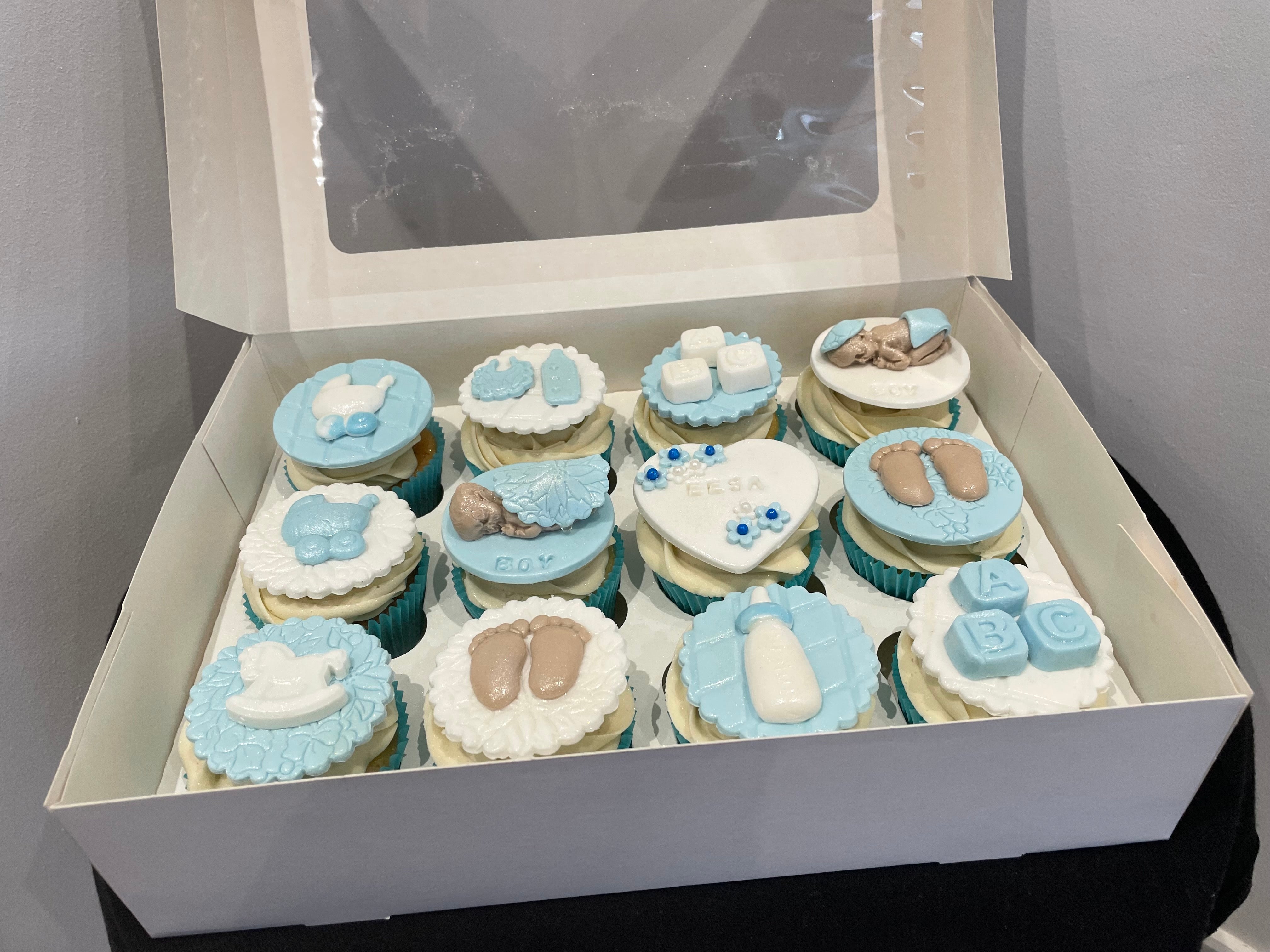 NEW BABY BOY CUPCAKES