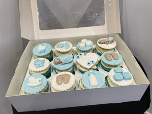 NEW BABY BOY CUPCAKES