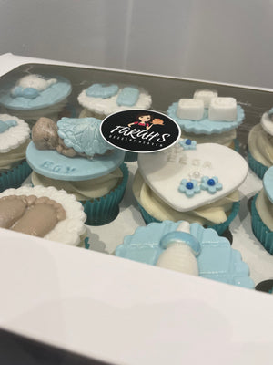 NEW BABY BOY CUPCAKES