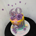 ROSES & HEART DRIP CAKE