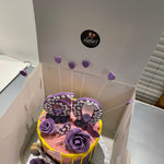 ROSES & HEART DRIP CAKE
