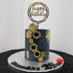 ARTY GOLDHEX BIRTHDAY CAKE